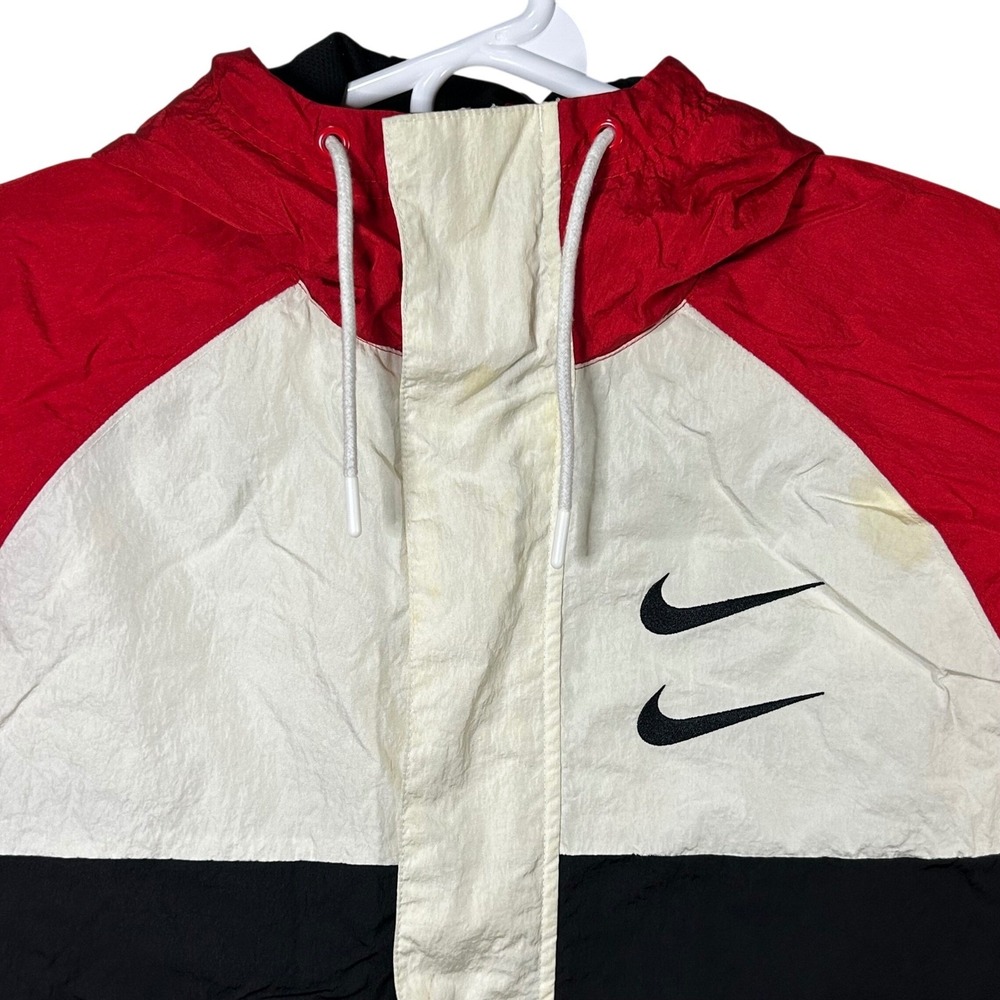 Nike Double Swoosh Colorblock Windbreaker‎ Jacket Men's Size M  Hooded